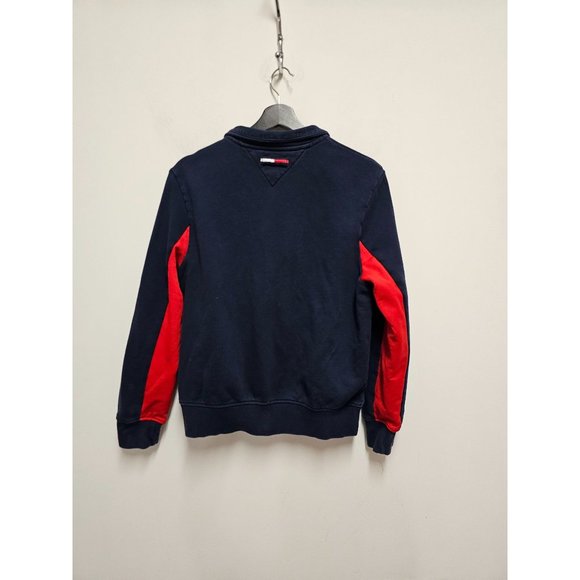 Tommy Hilfiger Men's Navy Colorblock Logo Terry Full Zip Sweater Size Small - Picture 4 of 6